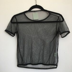brandy melville sheer mesh top